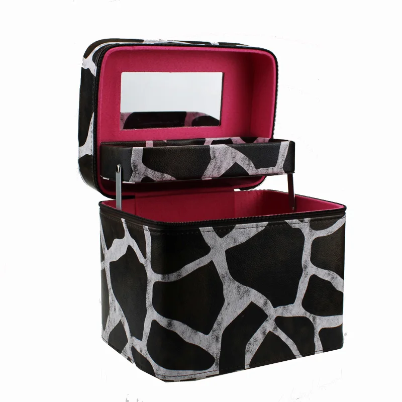 2019 Double Layer Women Fashion Black Zebra Print Make Up Bag Lady's Large Capacity Leopard Print Bag Cosmetic Bags & Cases
2019 Double Layer Women Fashion Black Zebra Print Make Up Bag Lady's Large Capacity Leopard Print Bag Cosmetic Bags & Cases