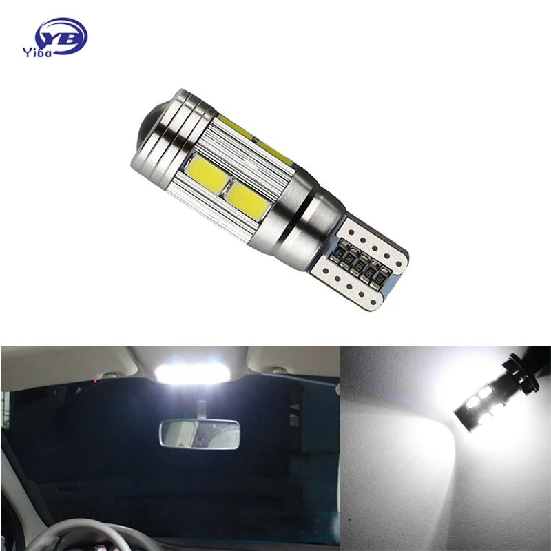 1pcs T10 W5W Canbus No Error 10 SMD 5630 LED Light Wedge Bulb High Power LED Car Parking Fog Light Auto Clearance Light 12V
1pcs T10 W5W Canbus No Error 10 SMD 5630 LED Light Wedge Bulb High Power LED Car Parking Fog Light Auto Clearance Light 12V