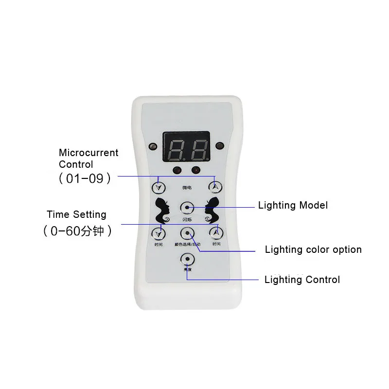 LED Photon Facial Neck Mask EMS Microcurrent Therapy Skin Rejuvenation Wrinkle Removal Face Neck Beauty LED Mask 6