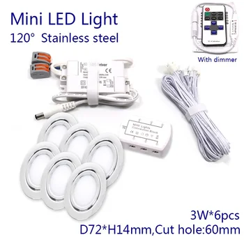 D72xH14mm Dimmable 3W Mini Spot Light Ceiling Lighting Cabinet Lamp 220V 110V Easy Installation with Dimmer 6 lights/set
D72xH14mm Dimmable 3W Mini Spot Light Ceiling Lighting Cabinet Lamp 220V 110V Easy Installation with Dimmer 6 lights/set