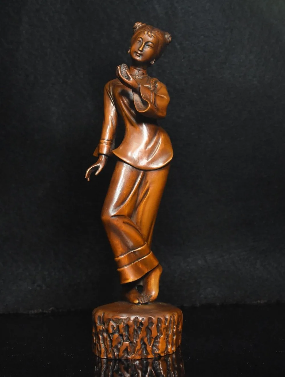 Crafts statue 9" Chinese Folk collect Boxwood wood exquisite stand pretty belle statue
Crafts statue 9" Chinese Folk collect Boxwood wood exquisite stand pretty belle statue