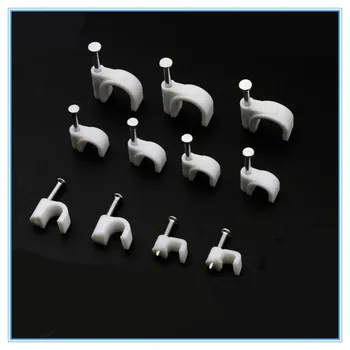 100pcs Cable fixed 5mm Flat or Round or Circle Path cable clips with Nail, Wire U Circle Cable Clamp with Nail
100pcs Cable fixed 5mm Flat or Round or Circle Path cable clips with Nail, Wire U Circle Cable Clamp with Nail