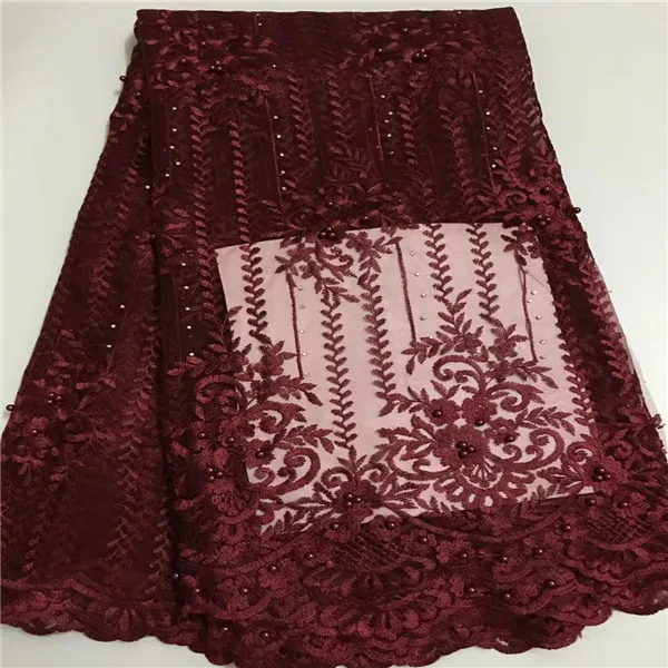 TW42 African Lace Fabric 2018 High Quality Nigerian wine Lace Fabric With Beaded Embroidery Tulle French Lace for Wedding
TW42 African Lace Fabric 2018 High Quality Nigerian wine Lace Fabric With Beaded Embroidery Tulle French Lace for Wedding