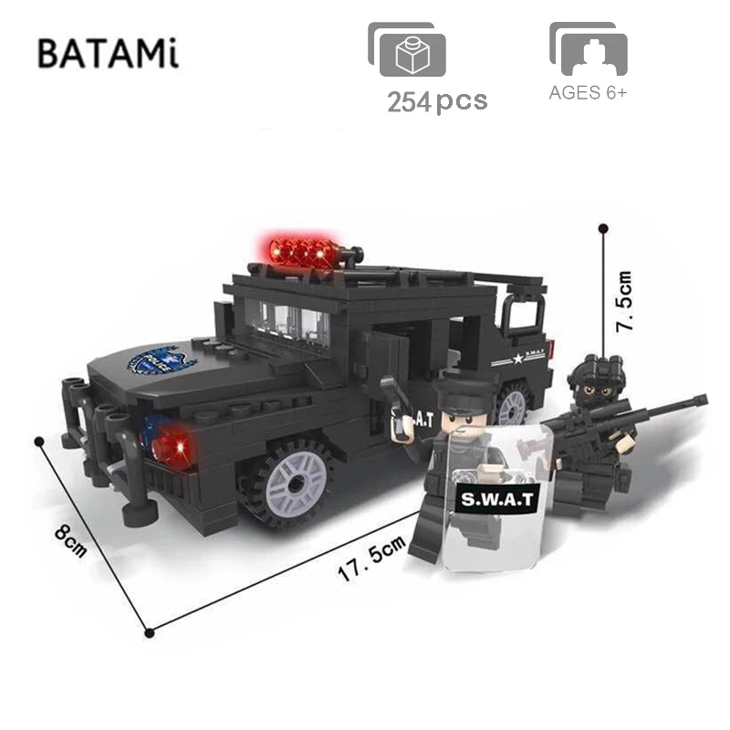 Model building kits Compatible with Lego city building block city Police station Swat jeep sets 254 pcs 2 Bricks minfigures toys
Model building kits Compatible with Lego city building block city Police station Swat jeep sets 254 pcs 2 Bricks minfigures toys