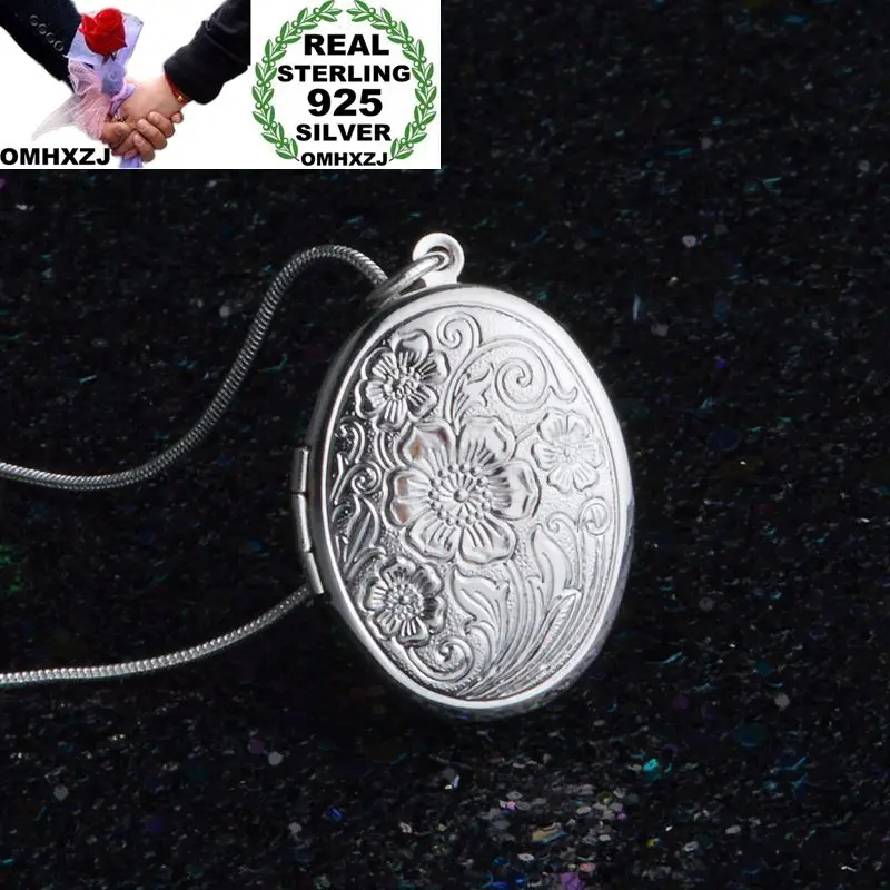 OMHXZJ Wholesale Personality Fashion OL Woman Girl Gift Oval Flower Photo Box 925 Sterling Silver Charm Pendant Necklace CH51
OMHXZJ Wholesale Personality Fashion OL Woman Girl Gift Oval Flower Photo Box 925 Sterling Silver Charm Pendant Necklace CH51