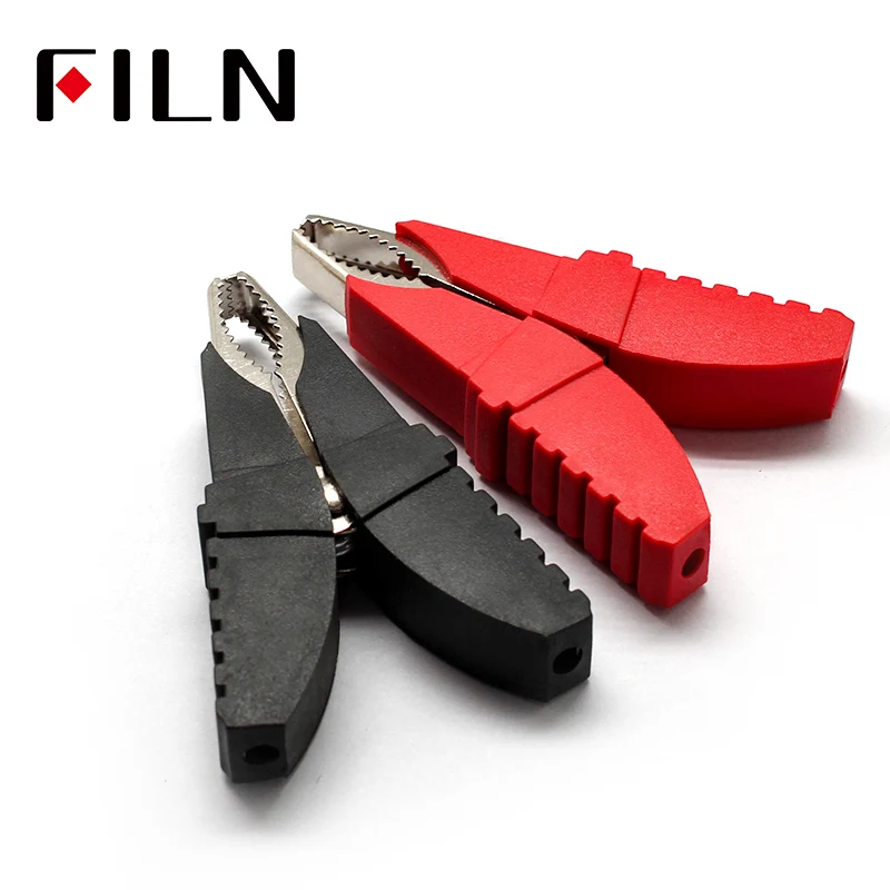 High Quali 2Pcs Plastic Handle Test Probe Metal Electrical Alligator Clips Connector Crocodile Clamp Red Black Battery Clamps
High Quali 2Pcs Plastic Handle Test Probe Metal Electrical Alligator Clips Connector Crocodile Clamp Red Black Battery Clamps