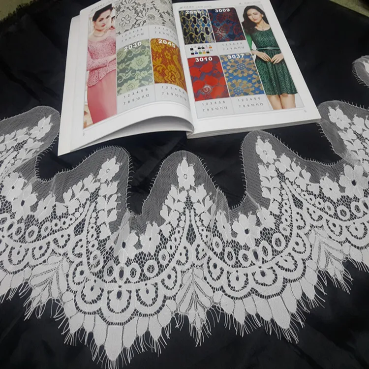 2016 New scallop eyelash lace trim light ivory off white black chantilly lace trimming for girls dress sewing material wholesale
2016 New scallop eyelash lace trim light ivory off white black chantilly lace trimming for girls dress sewing material wholesale