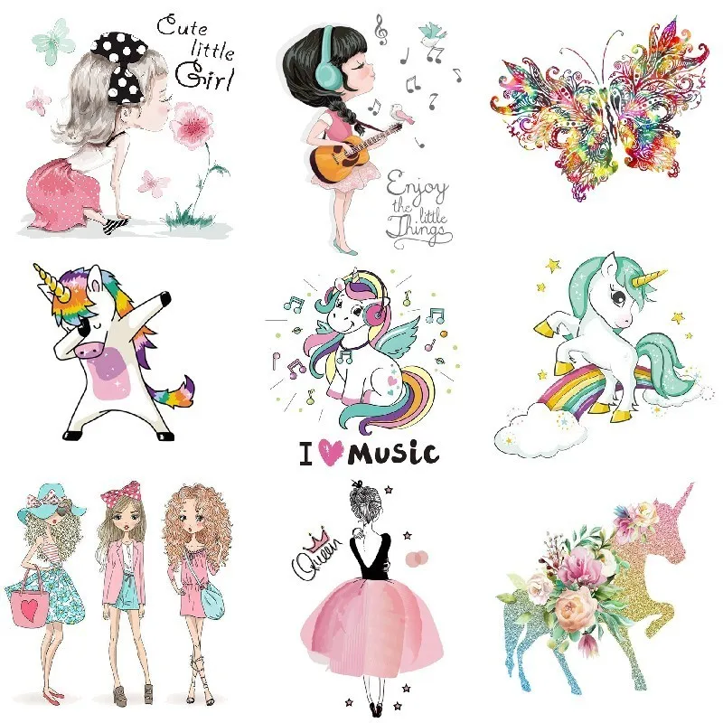 Pulaqi Fine Iron On Transfer Unicorn Rock Girl Guitar Animal Patch Heat Press Patches for Clothes T-shirt Sticke DIY Appliqued H
Pulaqi Fine Iron On Transfer Unicorn Rock Girl Guitar Animal Patch Heat Press Patches for Clothes T-shirt Sticke DIY Appliqued H