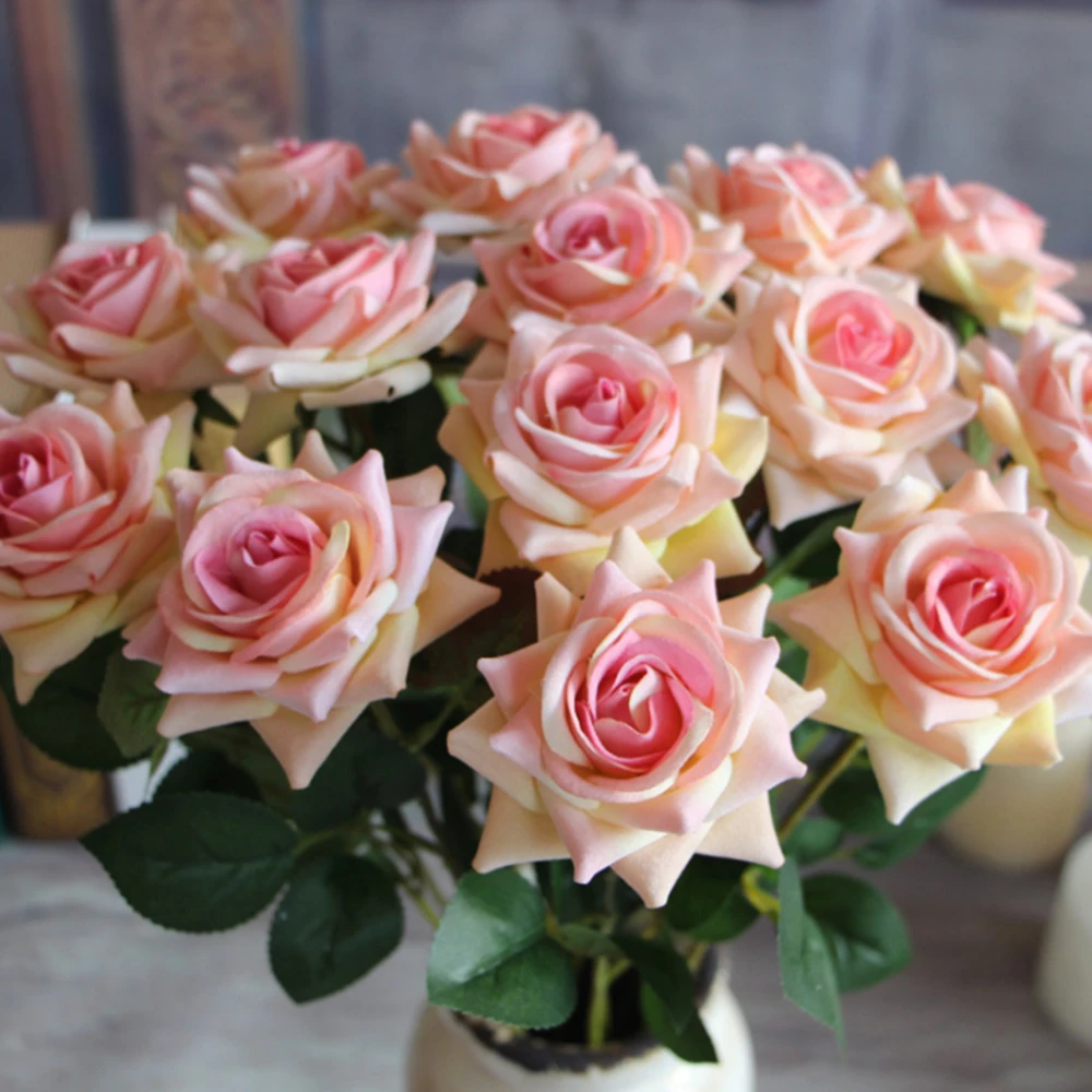 1pc Artificial Rose Flowers 6 Colors Home Decorative Fake Flowers for Wedding Valentine's Day Supplies Garden Decoration
1pc Artificial Rose Flowers 6 Colors Home Decorative Fake Flowers for Wedding Valentine's Day Supplies Garden Decoration