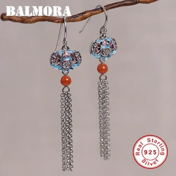 BALMORA 925 Sterling Silver Enameling Bat Animal & Carnelian Tassel Drop Earrings for Women Vintage Jewelry Brincos SY32100
BALMORA 925 Sterling Silver Enameling Bat Animal & Carnelian Tassel Drop Earrings for Women Vintage Jewelry Brincos SY32100