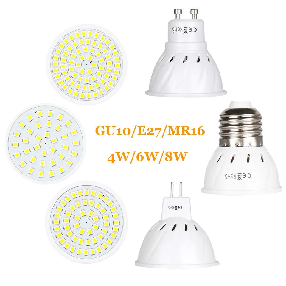 Super Bright GU10 MR16 E27 LED Spotlight 4W 6W 8W 220V 110V Lamp Lampada LED Bulb 36Led 54Led 72Led Energy Saving Home Lighitng
Super Bright GU10 MR16 E27 LED Spotlight 4W 6W 8W 220V 110V Lamp Lampada LED Bulb 36Led 54Led 72Led Energy Saving Home Lighitng