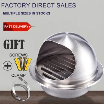 80MM Ventilation pipe outlet in stainless steel 304 new air cowl for ventilation, 3" outside wall o-let rain prove, wind prove
80MM Ventilation pipe outlet in stainless steel 304 new air cowl for ventilation, 3" outside wall o-let rain prove, wind prove