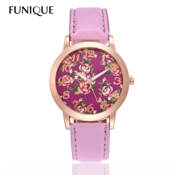 FUNIQUE Floral Print Leather Quartz Hours Female Cute Women Watch Feminino Ladies Wrist Watch Bracelet For Dropshipping
FUNIQUE Floral Print Leather Quartz Hours Female Cute Women Watch Feminino Ladies Wrist Watch Bracelet For Dropshipping