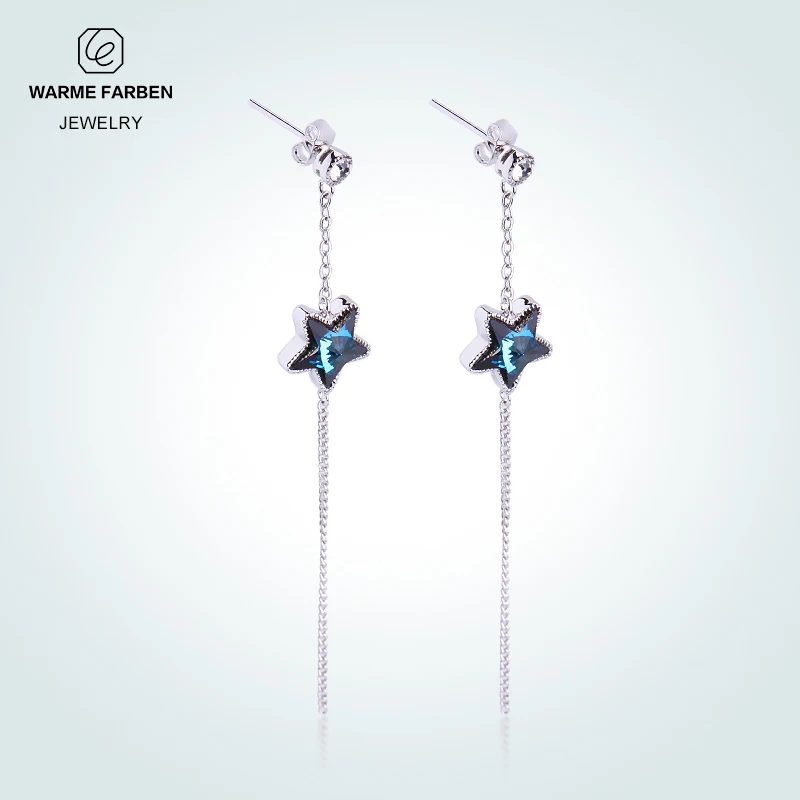 Warme Farben For Women Drop Earrings 925 Silver Zircon Trendy Crystal from Swarovski Blue Star Earrings Jewelry Party for Lady
Warme Farben For Women Drop Earrings 925 Silver Zircon Trendy Crystal from Swarovski Blue Star Earrings Jewelry Party for Lady