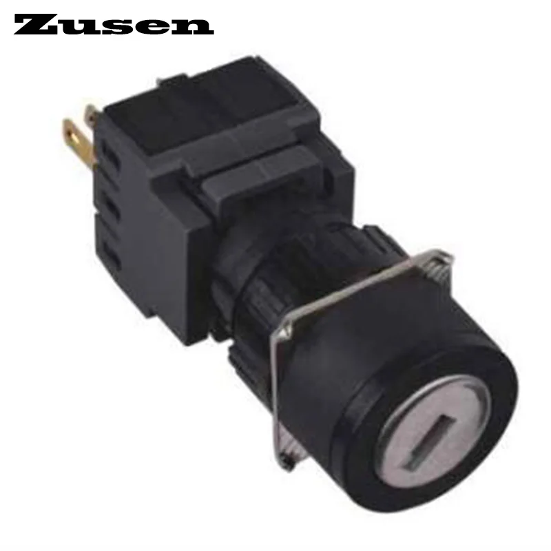 Zusen 16mm three position round plastic key lock switch 2no2nc push button switch (F16Y-22Y/31)
Zusen 16mm three position round plastic key lock switch 2no2nc push button switch (F16Y-22Y/31)