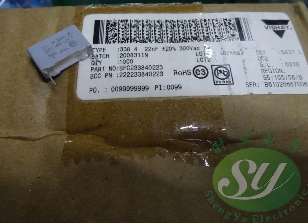 2019 hot sale 20PCS/50PCS VISHAY 0.022uf/300vAC 22nf 223 MKP338 new film capacitor thickness 4.8MM free shipping
2019 hot sale 20PCS/50PCS VISHAY 0.022uf/300vAC 22nf 223 MKP338 new film capacitor thickness 4.8MM free shipping