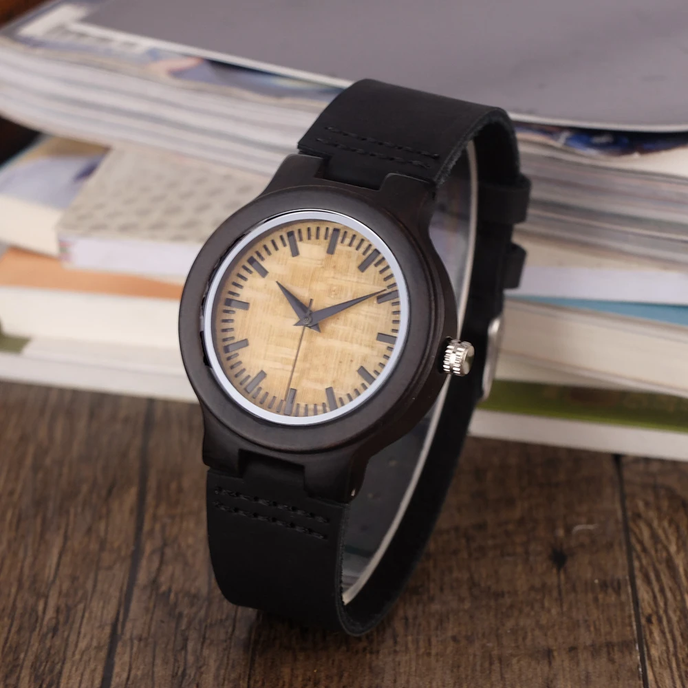Ladies Design Brand Luxury Black Wooden Watches Real Leather Quartz Watch for women Natural black bamboo Wood Drop Shipping
Ladies Design Brand Luxury Black Wooden Watches Real Leather Quartz Watch for women Natural black bamboo Wood Drop Shipping