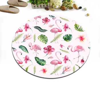Round Home Living Room Cushion Bedroom Floor Area Rugs Bathroom Non-Slip Carpet Door Mat Exotic Tropical Leaves And Red Flamingo
Round Home Living Room Cushion Bedroom Floor Area Rugs Bathroom Non-Slip Carpet Door Mat Exotic Tropical Leaves And Red Flamingo