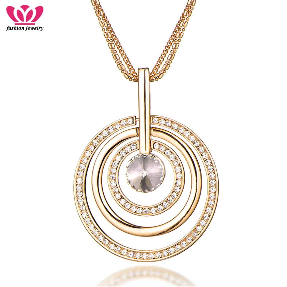 Fashion CZ Crystal Big Round Pendant Necklace For Women Sweater Long Chains Statement Necklace Christmas Gifts Dropshipping 2018
Fashion CZ Crystal Big Round Pendant Necklace For Women Sweater Long Chains Statement Necklace Christmas Gifts Dropshipping 2018