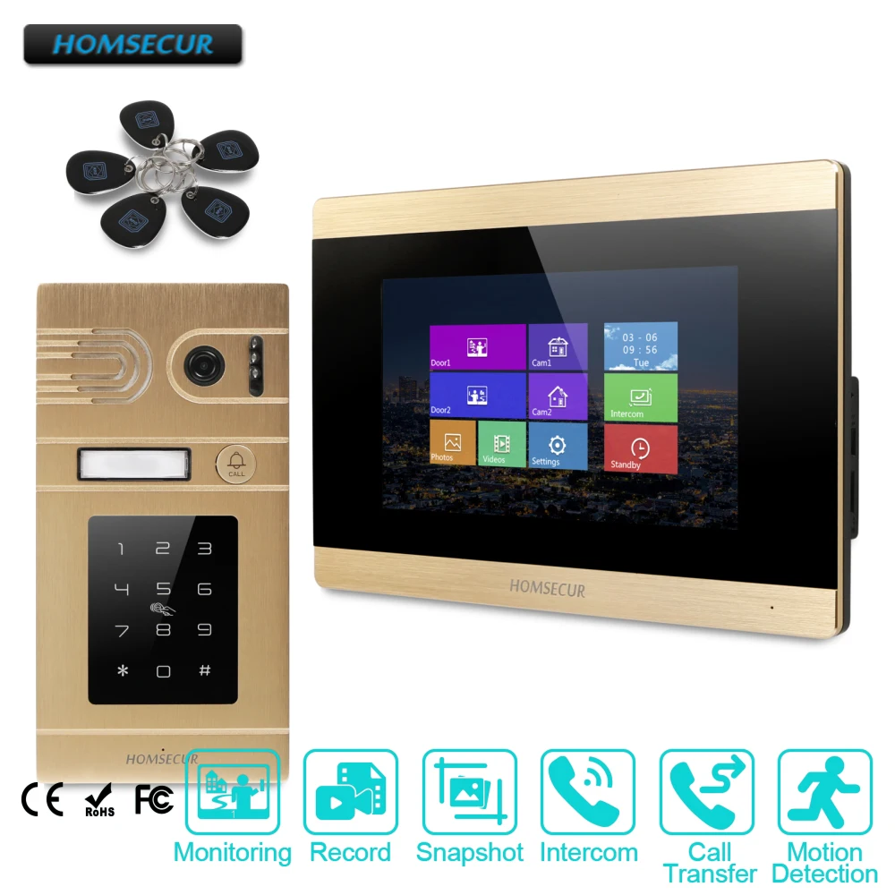 HOMSECUR 7" Wired Video Door Phone Intercom System+Intra-monitor Audio Intercom BC071-G+BM715-G
HOMSECUR 7" Wired Video Door Phone Intercom System+Intra-monitor Audio Intercom BC071-G+BM715-G