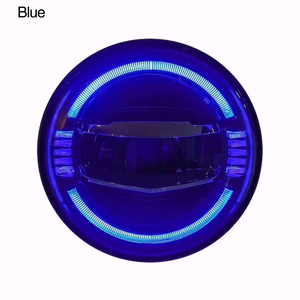 New 7 inch LED Headlight DRL BlueAmberWhite Halo Angle Eyes Led Headlamp Headlights 12v For Jeep Wrangler TJ JK LJ unlimited (14)