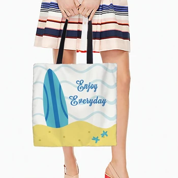 Cartoon Surfboard Enjoy Everyday Printed Tote Bag For Shopping Travel School Double Sided Printing White Canvas Hand Bags
Cartoon Surfboard Enjoy Everyday Printed Tote Bag For Shopping Travel School Double Sided Printing White Canvas Hand Bags