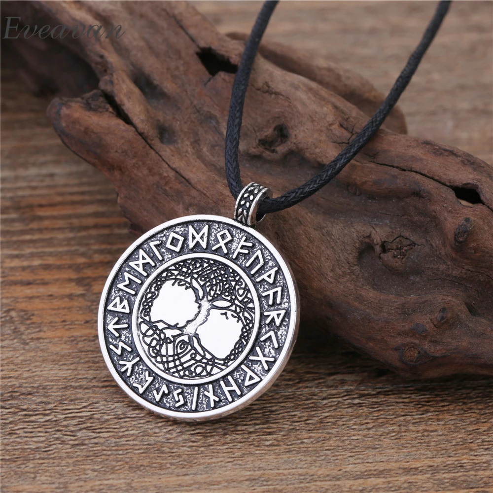 EUEAVAN 15pcs Vikings Runes Round Pendant Necklace Tree Of Life Nordic Talisman Wicca Jewelry For Men Women 
EUEAVAN 15pcs Vikings Runes Round Pendant Necklace Tree Of Life Nordic Talisman Wicca Jewelry For Men Women