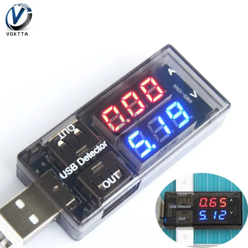 Red+Blue Dual USB Current Voltage Charging Detector Tester Battery Voltmeter Ammeter Charger Doctor Mobile Power Digital Display
Red+Blue Dual USB Current Voltage Charging Detector Tester Battery Voltmeter Ammeter Charger Doctor Mobile Power Digital Display