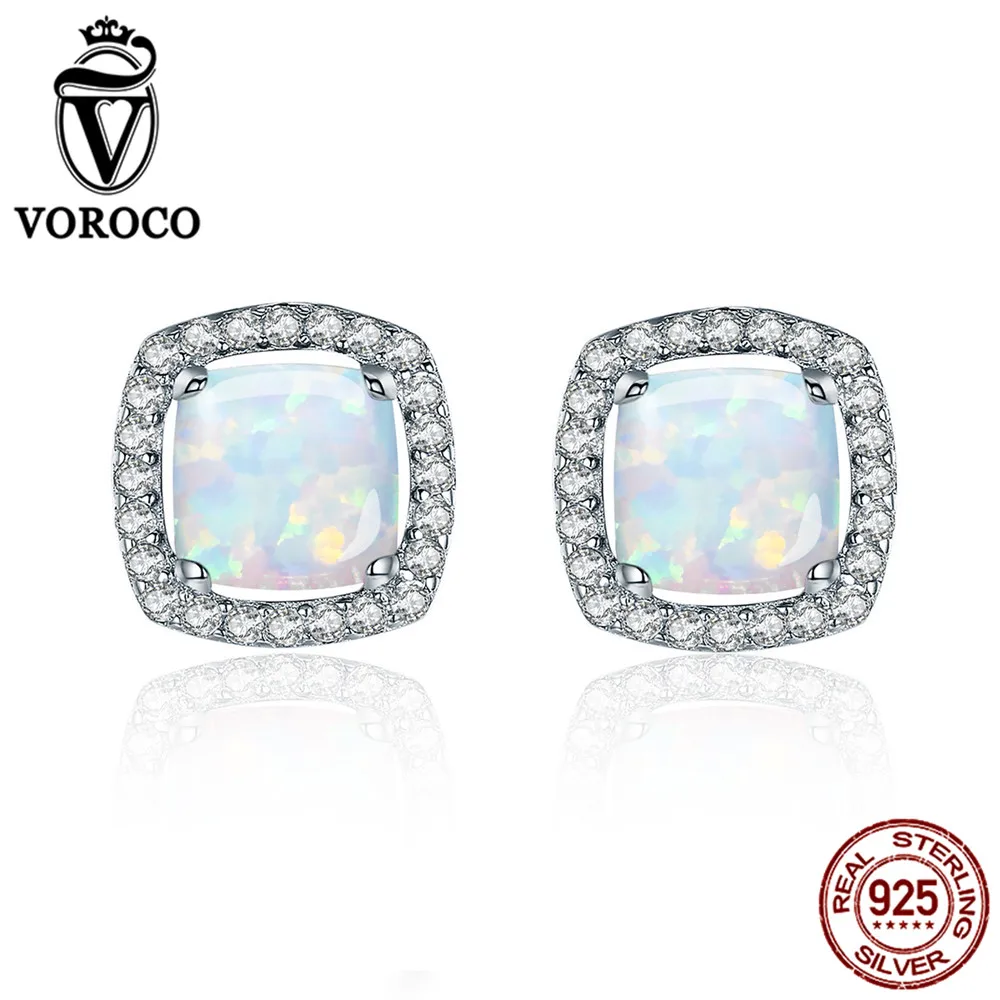 VOROCO 2017 Genuine 925 Sterling Silver Platinum Plated Square Opal Stone Earrings for Women Wedding Gift Fine Jewelry VSE039
VOROCO 2017 Genuine 925 Sterling Silver Platinum Plated Square Opal Stone Earrings for Women Wedding Gift Fine Jewelry VSE039