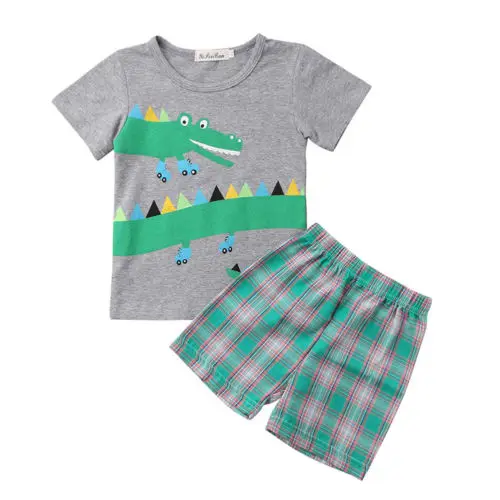 Drop Shipping Casual High-quality Kids Baby Boys Crocodile T-shirt Tops + Shorts Pants Outfits Set Casual Clothes Size 2-7T
Drop Shipping Casual High-quality Kids Baby Boys Crocodile T-shirt Tops + Shorts Pants Outfits Set Casual Clothes Size 2-7T