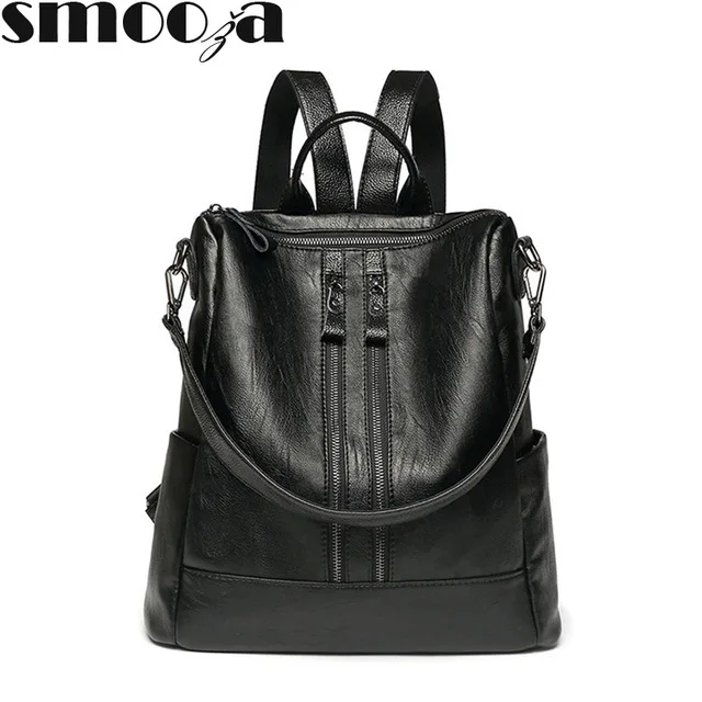 SMOOZA High Capacity women Backpack For Traveling Large Size soft leather hot package multi-function bag leather ladies
SMOOZA High Capacity women Backpack For Traveling Large Size soft leather hot package multi-function bag leather ladies