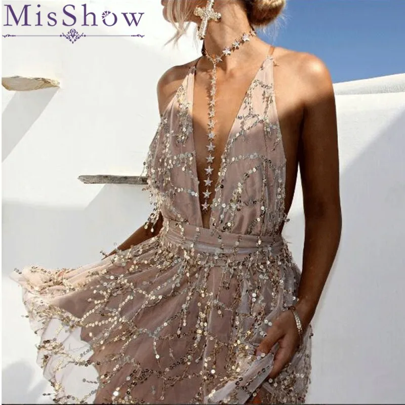 MisShow New Arrival Sexy Deep V Neck Halter Back Summer Women Dress Lace Solid Sleeveless Party Club Dresses Street Wear
MisShow New Arrival Sexy Deep V Neck Halter Back Summer Women Dress Lace Solid Sleeveless Party Club Dresses Street Wear