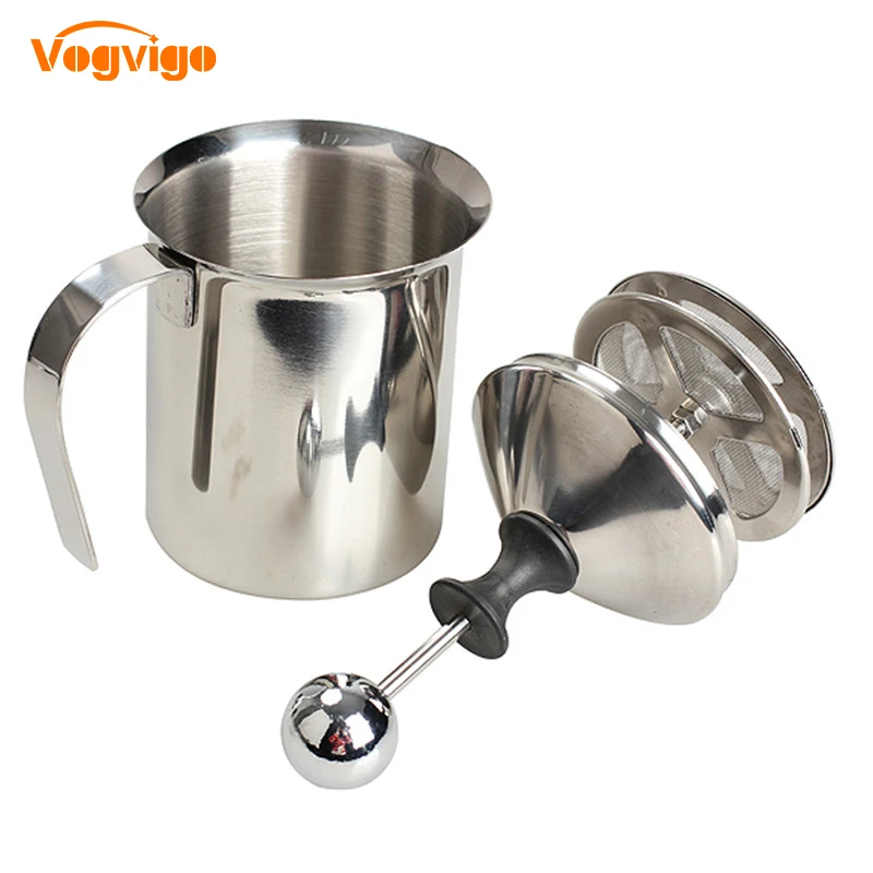 VOGVIGO Hign Quality Stainless Steel Pump Milk Frother Creamer Foam Cappuccino 400ML Coffee Double Mesh Froth Screen Silver
VOGVIGO Hign Quality Stainless Steel Pump Milk Frother Creamer Foam Cappuccino 400ML Coffee Double Mesh Froth Screen Silver