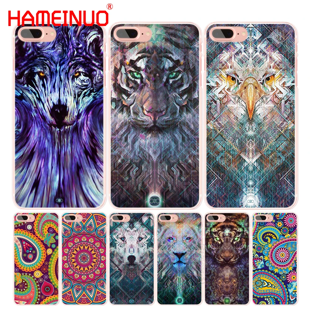 HAMEINUO Animal avatar pattern art cell phone Cover case for iphone 6 4 4s 5 5s SE 5c 6s 7 8 X plus | Мобильные телефоны и