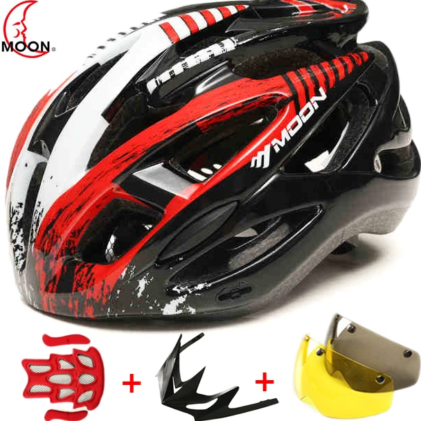 Men/Women Bicycle Helmet Road/Mountain MTB Trial Bike Cycling Helmet Skateboard 1*Detachable Visor/2*Magnetic Absorption Goggles
Men/Women Bicycle Helmet Road/Mountain MTB Trial Bike Cycling Helmet Skateboard 1*Detachable Visor/2*Magnetic Absorption Goggles