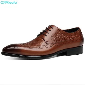 QYFCIOUFU New Arrival Italian Men Brogue Shoes Luxury Brand Men Formal Dress Oxfords British Carving Men Genuine Leather Shoes
QYFCIOUFU New Arrival Italian Men Brogue Shoes Luxury Brand Men Formal Dress Oxfords British Carving Men Genuine Leather Shoes