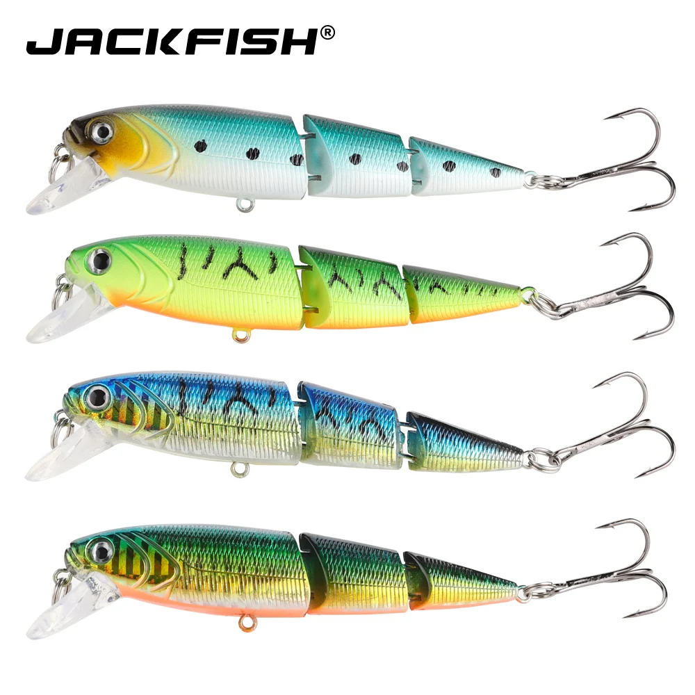 JACKFISH 3 Sections Fishing Lure 3D Eyes Lifelike Swimbait With Treble Hooks 10cm/16g Hard Artificial Bait Fishing Tackle
JACKFISH 3 Sections Fishing Lure 3D Eyes Lifelike Swimbait With Treble Hooks 10cm/16g Hard Artificial Bait Fishing Tackle