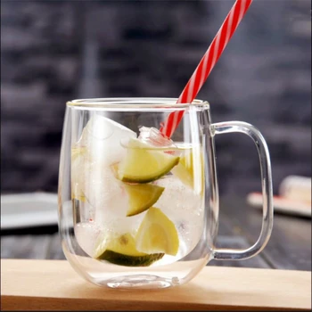 250ML coffee mug creative double glass coffee cups Simple European-style double handles with a handle anti-scald gift preferred
250ML coffee mug creative double glass coffee cups Simple European-style double handles with a handle anti-scald gift preferred