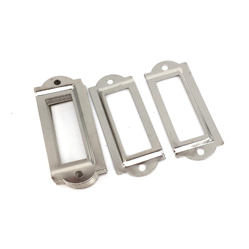 10PCS Furniture Cabinet Drawer Box Case Iron Metal Tag Label Frame File Name Card Holder silver Color 60x24mm
10PCS Furniture Cabinet Drawer Box Case Iron Metal Tag Label Frame File Name Card Holder silver Color 60x24mm
