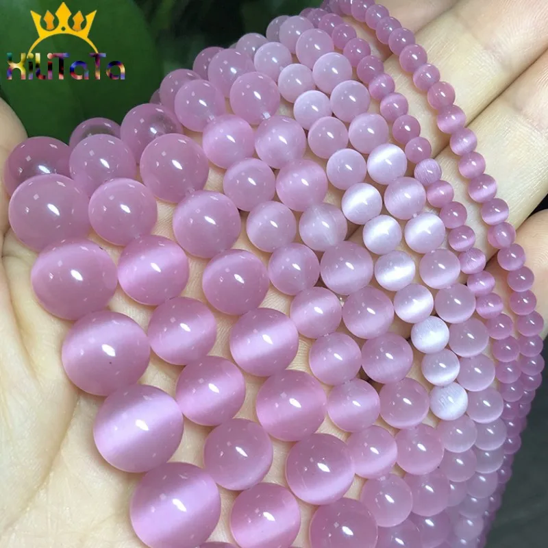AAA+ Pink Cat Eye Beads Hight Quality Smooth Round Loose Beads For Jewelry Making Opal Stone DIY Bracelet 15Strand 4 6 8 10 12mm
AAA+ Pink Cat Eye Beads Hight Quality Smooth Round Loose Beads For Jewelry Making Opal Stone DIY Bracelet 15Strand 4 6 8 10 12mm
