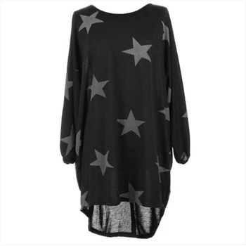 Droppshiping Women Long Sleeve Round Collar Loose Pentagram Star Printing Dress for Party dg88
Droppshiping Women Long Sleeve Round Collar Loose Pentagram Star Printing Dress for Party dg88