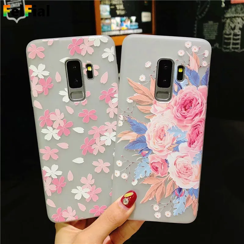 Цветок чехол для телефона samsung Galaxy S10 S10e плюс S8 S9 Plus Note 8 9 мягкая