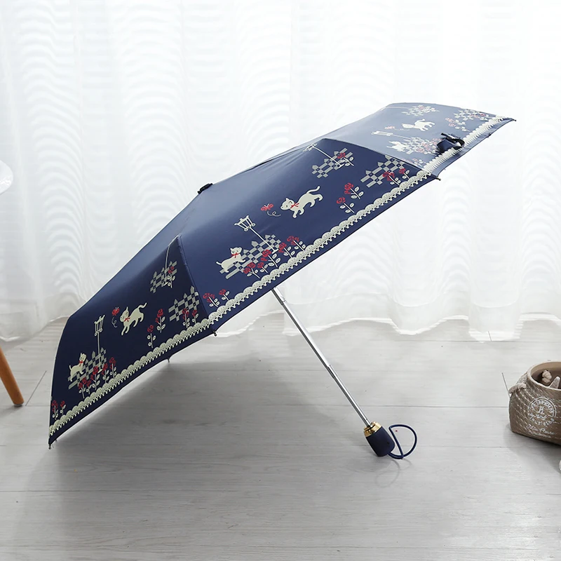 Full Automatic Umbrella Folding Sunshade Anti UV Parasol 3 Folded Women Rain Umbrella Color White Navy Blue Optional
Full Automatic Umbrella Folding Sunshade Anti UV Parasol 3 Folded Women Rain Umbrella Color White Navy Blue Optional