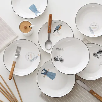 Round Ceramics Western Dishes Steak Breakfast Dishes European Style Creative White Tableware Plates
Round Ceramics Western Dishes Steak Breakfast Dishes European Style Creative White Tableware Plates