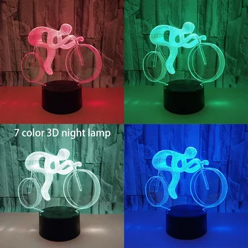 Ride Bike 3D Lamp LED Night Light RGB 7 Colors 3D Visual Hologram Decor USB Powered Table Lamp for Sports Guy Fans Gift
Ride Bike 3D Lamp LED Night Light RGB 7 Colors 3D Visual Hologram Decor USB Powered Table Lamp for Sports Guy Fans Gift