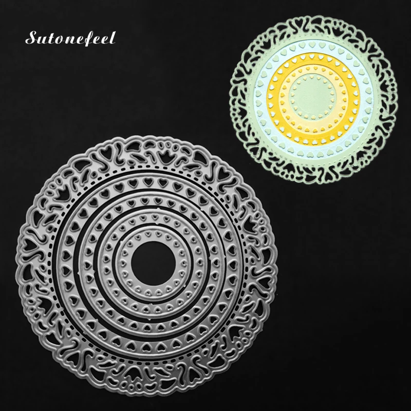 5PCS Metal Cutting Die Round Shape with Heart Hole Embossing Template Stencils for DIY Scrapbooking Paper Cards Craft Supplies
5PCS Metal Cutting Die Round Shape with Heart Hole Embossing Template Stencils for DIY Scrapbooking Paper Cards Craft Supplies