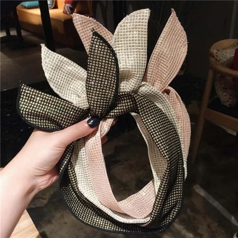 Haimeikang Fashion Bohemian Plaid Headbands Rabbit ear Solid Turban Girls Chiffon Hairbands Head Wrap Head Accessories
Haimeikang Fashion Bohemian Plaid Headbands Rabbit ear Solid Turban Girls Chiffon Hairbands Head Wrap Head Accessories