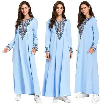 Islamic Arab Abaya Dress Women Full Sleeve Vintage Embroidery Maxi Long Ethnic Dress Muslim Turkish Middle East Dubai Abaya New
Islamic Arab Abaya Dress Women Full Sleeve Vintage Embroidery Maxi Long Ethnic Dress Muslim Turkish Middle East Dubai Abaya New