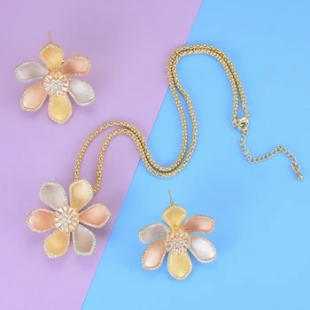 missvikki Trendy Women Jewelry Set Flower Pendant Necklace Stud Earrings Luxury Shiny Ladies Wedding Birthday Gift High Quality
missvikki Trendy Women Jewelry Set Flower Pendant Necklace Stud Earrings Luxury Shiny Ladies Wedding Birthday Gift High Quality