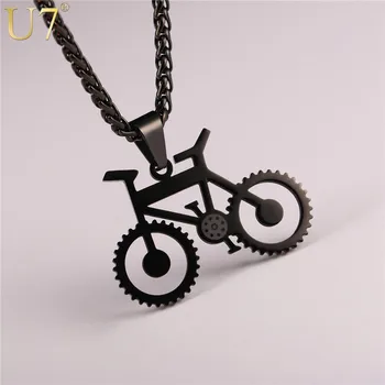U7 Bicycle Necklace Black Color Stainless Steel Bike Pendants & Chain For Men/Women 2017 Hot Fashion Jewelry Hippie Rock P1028
U7 Bicycle Necklace Black Color Stainless Steel Bike Pendants & Chain For Men/Women 2017 Hot Fashion Jewelry Hippie Rock P1028
